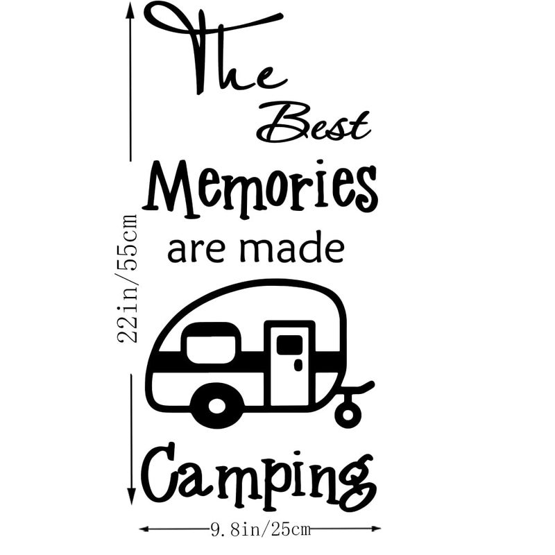 Fencosyn The Best Memories are Made Camping Removable Vinyl Wall Art Decal Stickers for Touring car Camper Family Quote - Image 3